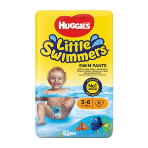 HUGGIES (SIZE 5-6, 12-18 KG, 11 LITTLE SWIMMERS SWIM PANTS)