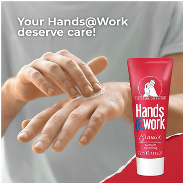 Hands@work Glycerin Cream, Classic, Panthenol Moisturizing, 75ml