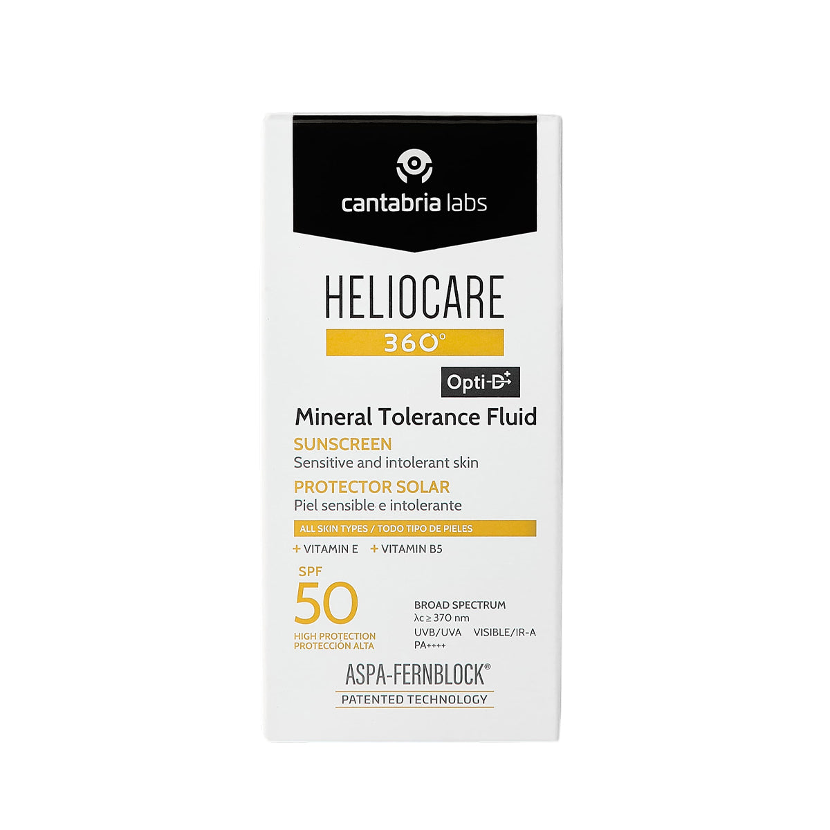 Heliocare 360 Mineral Tolerance Fluid Spf 50+ Sunblock 50ml