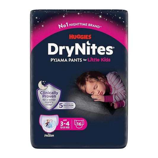Huggies Drynites Pants Girls 3-4 Years 16 Diapers