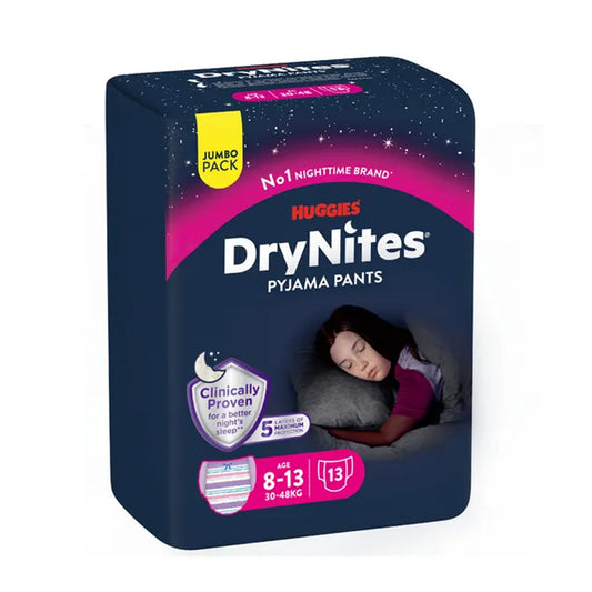 Huggies Drynites Pants Girls 8-13 Years 13 Diapers 