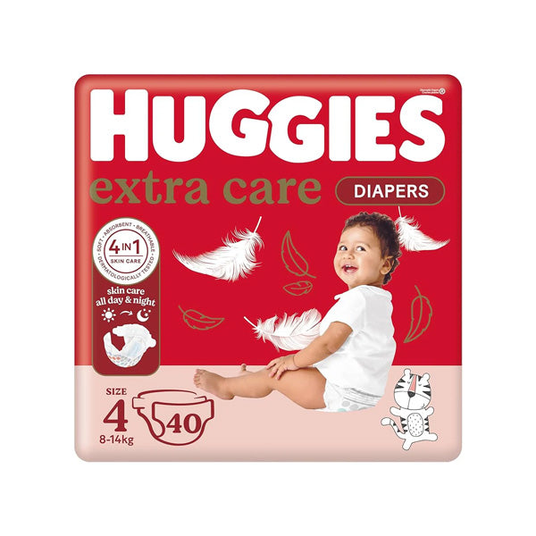 Huggies Extra Care Size 4 (8-14 Kg) 40 Diapers