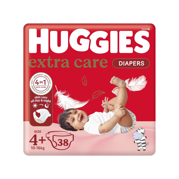 Huggies Extra Care Size 4+ (10-16 Kg) 38 Diapers