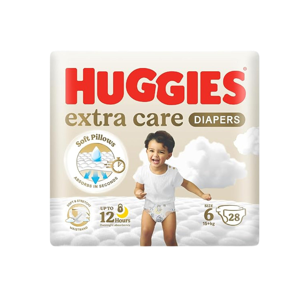 Huggies Extra Care (Size 6, 15+ Kg, 28 Diapers)