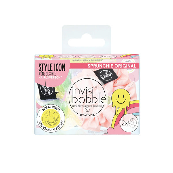 Invisibobble Sprunchie Duo Retro Dreamin Hue-man Love