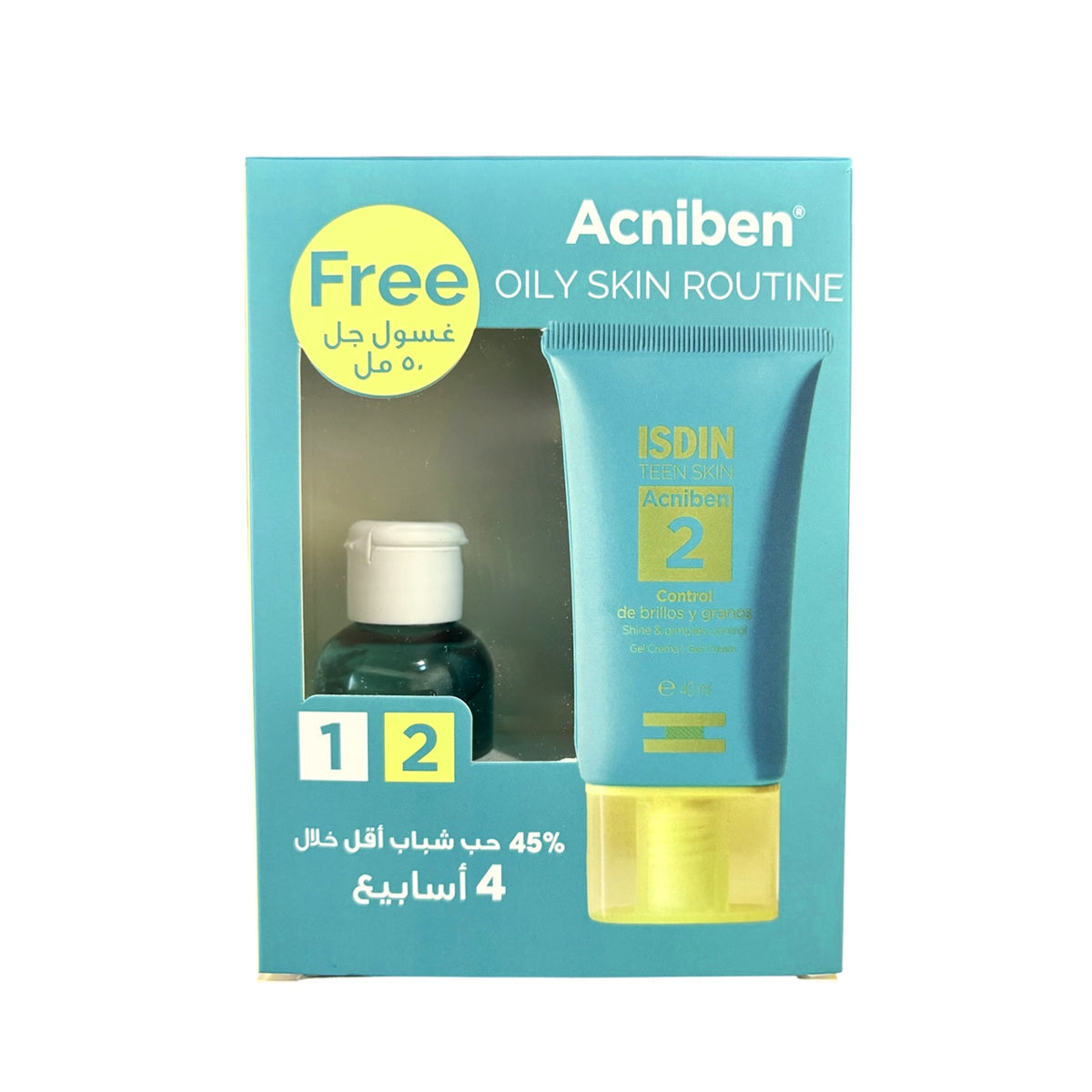 Isdin Acniben Shine And Spot Control Gel Cream 40ml + Mattifying Cleanser 50ml Offer