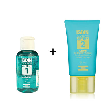 Isdin Acniben Shine And Spot Control Gel Cream 40ml + Mattifying Cleanser 50ml Offer