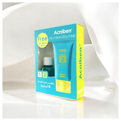 Isdin Acniben Shine And Spot Control Gel Cream 40ml + Mattifying Cleanser 50ml Offer