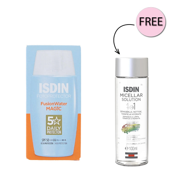 Isdin Fotoprotector Fusion Water Spf50 50ml + Free Isdin Micellar Solution 100ml