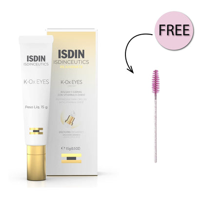 Isdin Isdinceutics K-ox Eyes Puffiness & Dark Circles Cream 15ml + Free Eyelash Brush