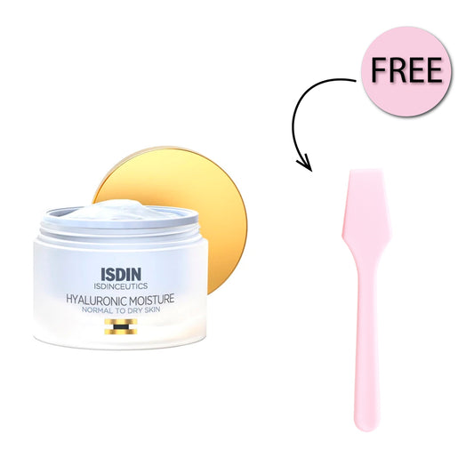 Isdin Hyaluronic Moisture Normal To Dry Skin Cream 50g + Free Spatula