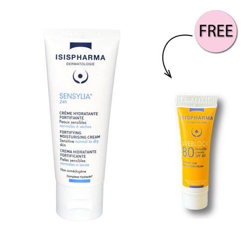 Isispharma Sensylia Fortifying Moisturizing Cream 40ml + Free Isispharma Uveblock Cream 5ml