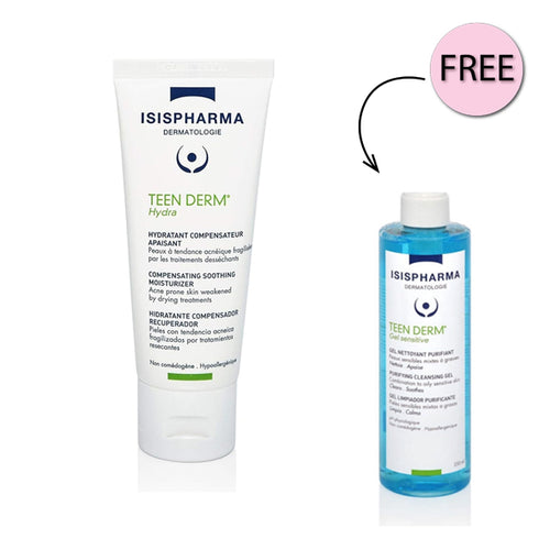 Isispharma Teen Derm Hydra 40ml + Isispharma Teen Derm Gel Sensitive 100ml Offer