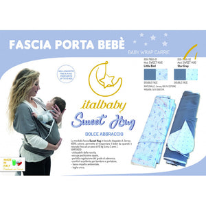 Italbaby Baby Wrap Carrier 'sweet Hug' Little Bird