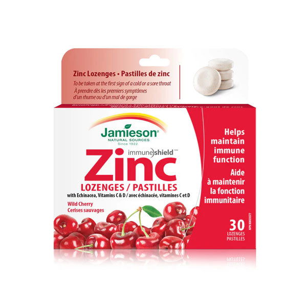 JAMIESON ZINC CHERRY 30 LOZENGES