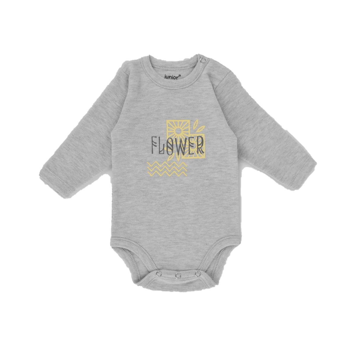 Junior Bodysuit Long Sleeve Square flower Junior Bodysuit Long Sleeve Square flower
