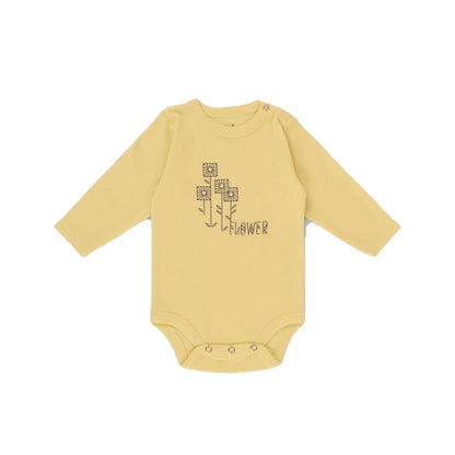 Junior Bodysuit Long Sleeve Square flower
