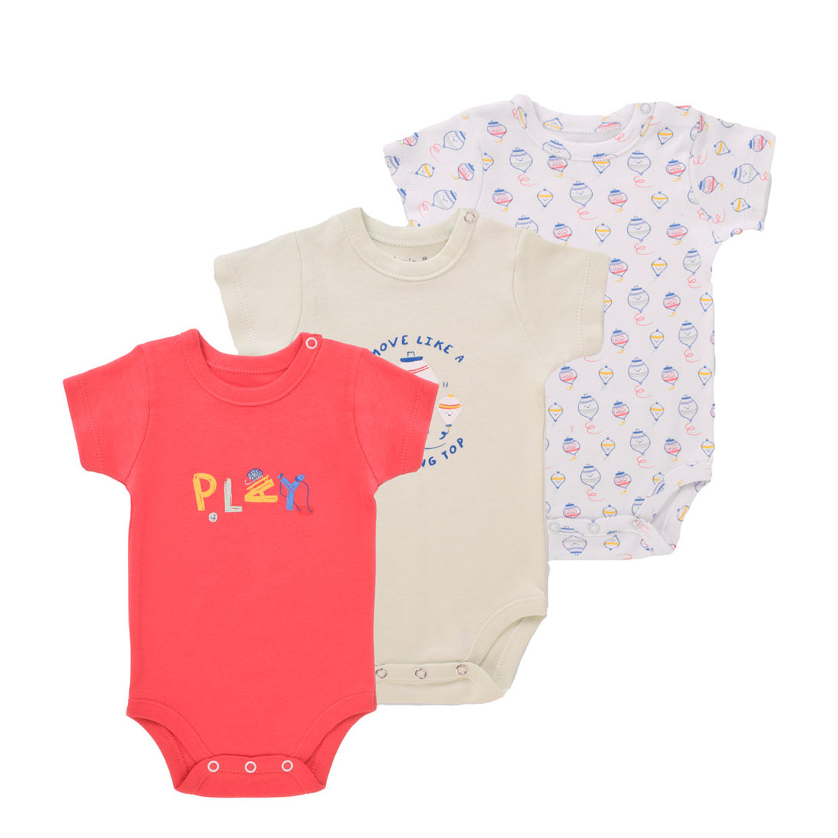 Junior Bodysuit Short Sleeve Spinning Top Junior Bodysuit Short Sleeve Spinning Top