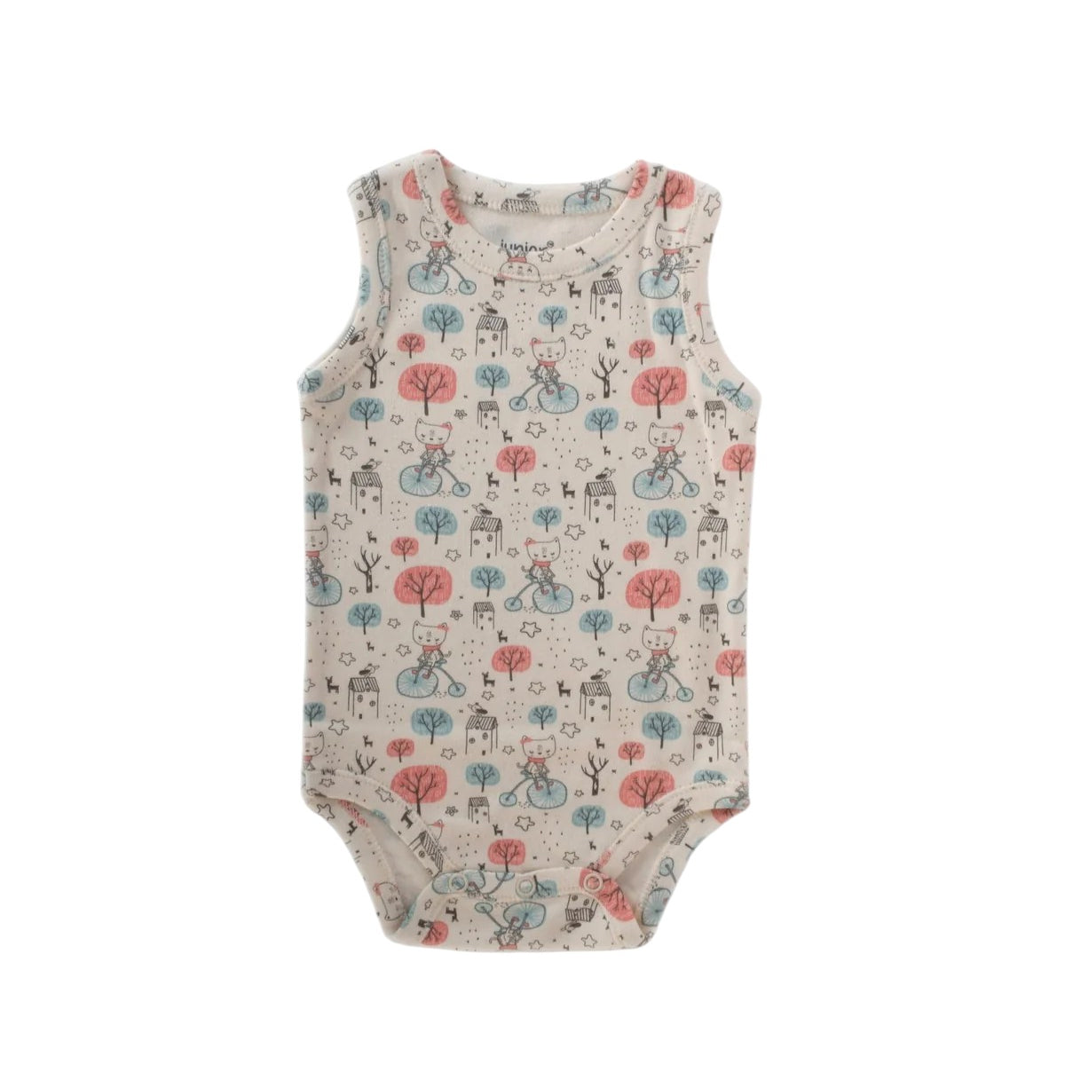 Junior Bodysuit Sleeveless Happy Kitty