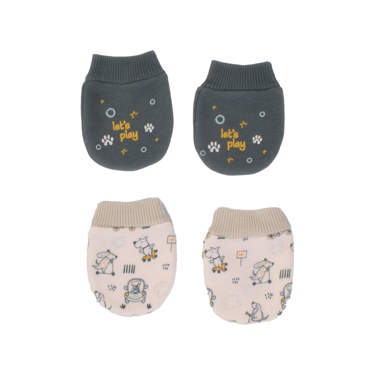 Junior Funny Puppies Printed Gloves 2 PCS Junior Funny Puppies Printed Gloves 2 PCS