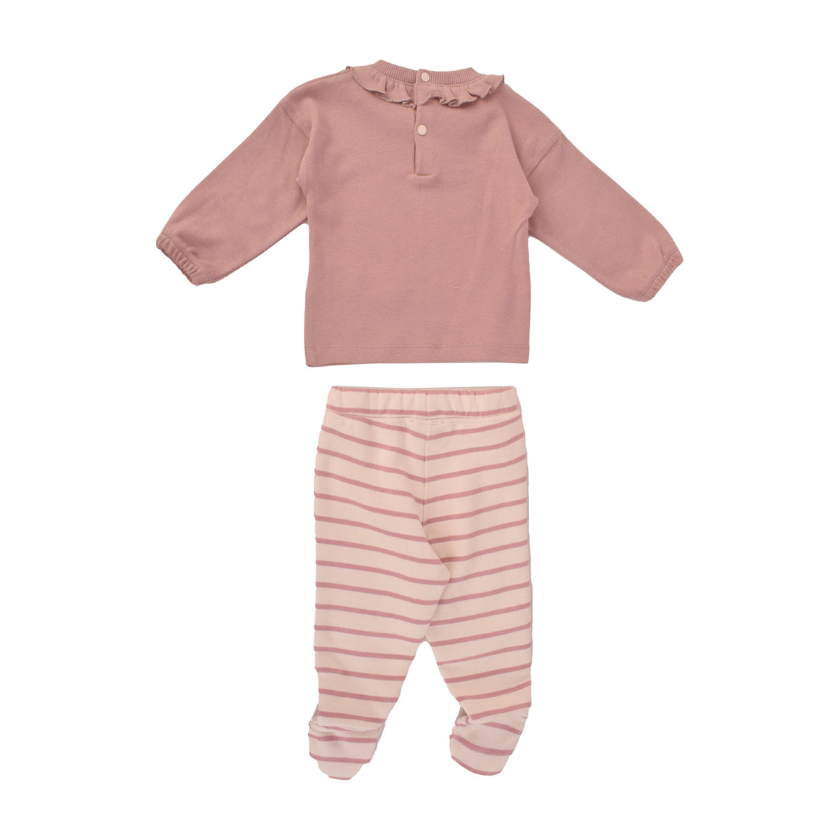Junior Pink Stripe Printed Pajamas & Hoodi Jacket
