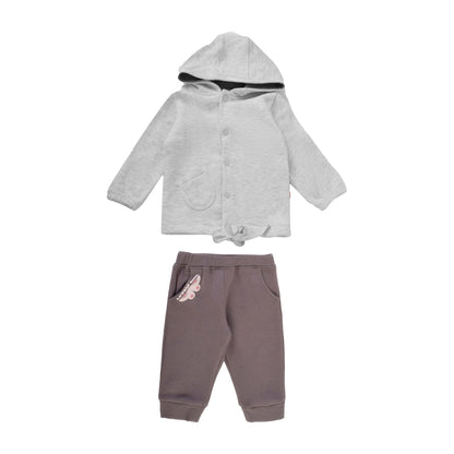 Junior Simple Sweetness Printed Set (Bodysuit, Pants, Hoodi Jacket)