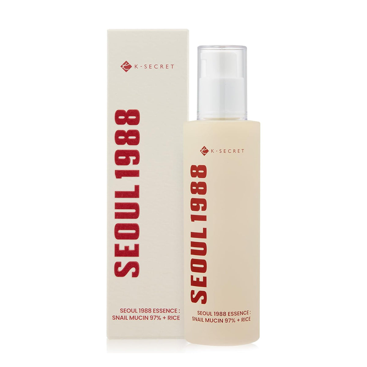 K-Secret Seoul 1988 Essence Snail Mucin 97% + Rice 100ml K-Secret Seoul 1988 Essence Snail Mucin 97% + Rice 100ml