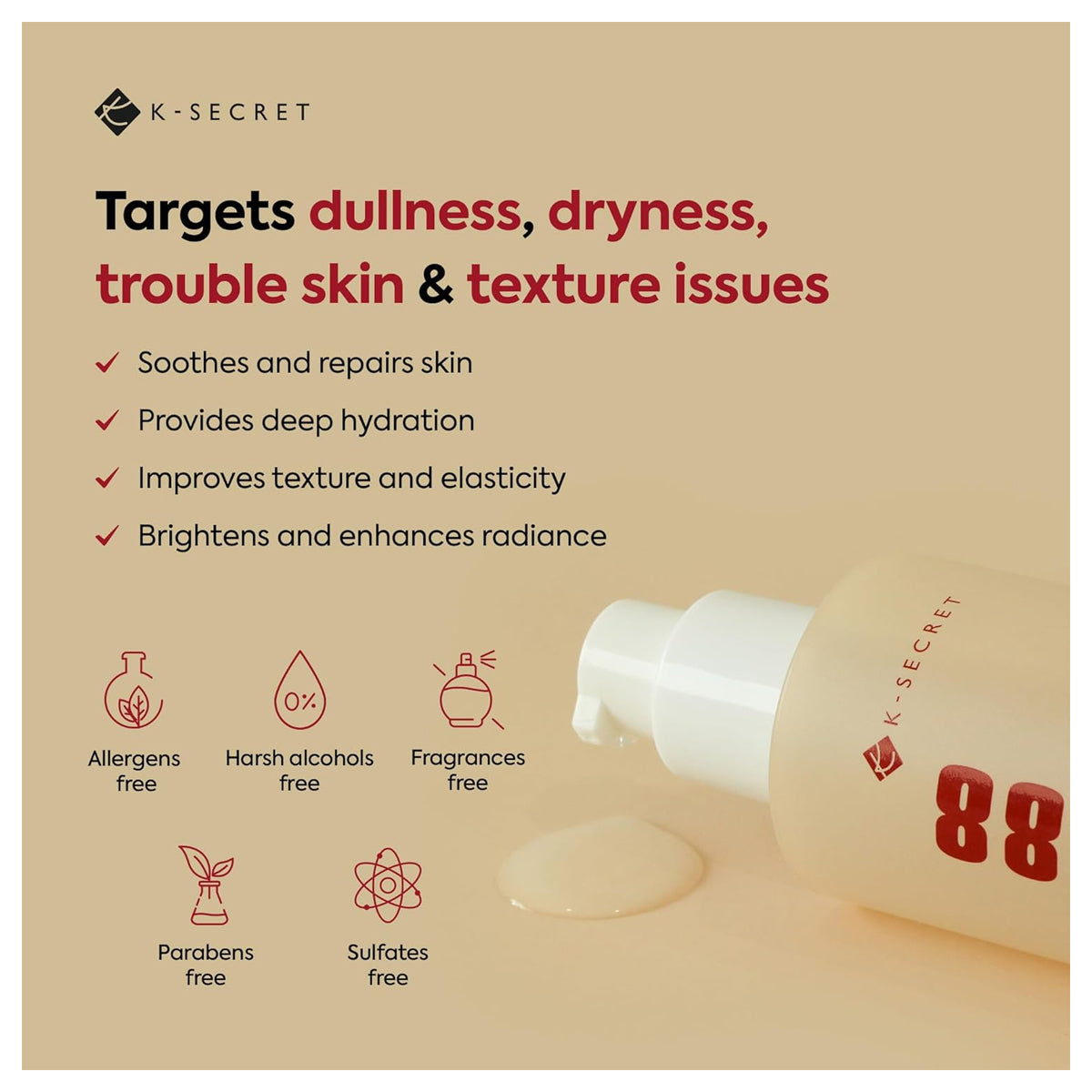 K-Secret Seoul 1988 Essence Snail Mucin 97% + Rice 100ml K-Secret Seoul 1988 Essence Snail Mucin 97% + Rice 100ml