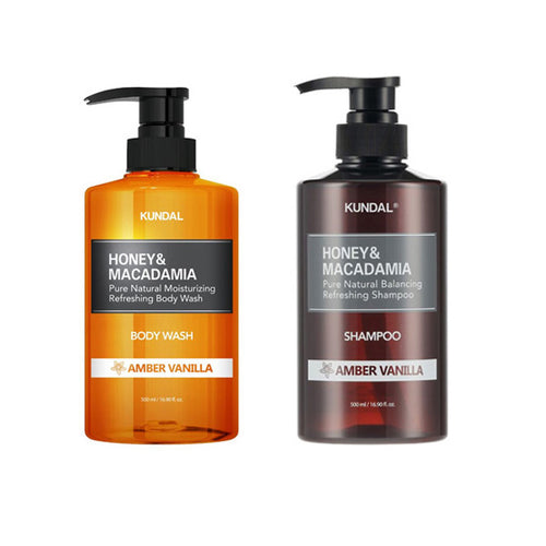 Kundal Shampoo + Body Wash Amber Vanilla 500ml Offer