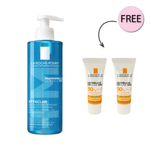 Load image into Gallery viewer, La Roche-Posay Effaclar Acne Foaming Cleansing Gel for Oily and Acne Prone Skin 400ml + 2 Free ANTHELIOS 3ML