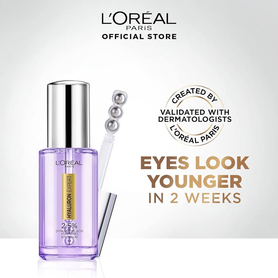 Loreal Paris Hyaluron Expert 2.5% (Hyaluronic + Caffeine) Eye Serum 20ml