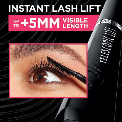 Loreal Paris Telescopic Instant Lift Washable Mascara Lengthening And Volumizing Eye Black