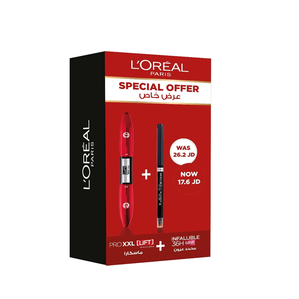 L'oreal Paris Pro Lift Mascara And Infallible Grip Eyeliner Gel Set