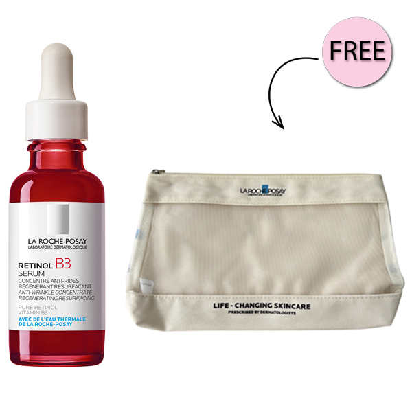 La Roche-Posay B3 Retinol Serum to Regenerate and Resurface 30ml + Free LRP Mesh Pouch