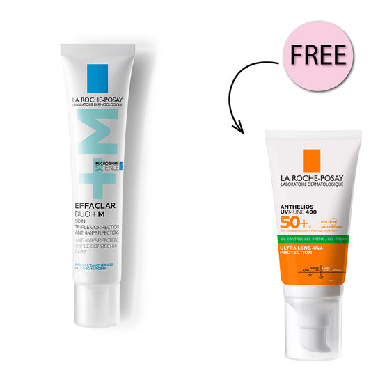 La Roche Posay Effaclar Duo+M Anti-blemish Corrective Gel Moisturiser 40ml + Free Anthelios XL Dry Touch Anti Shine Sunscreen