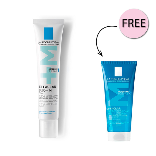 La Roche Posay Effaclar Duo+M Anti-blemish Corrective Gel Moisturiser 40ml + Free Effaclar Purifying Foaming Gel 50ml