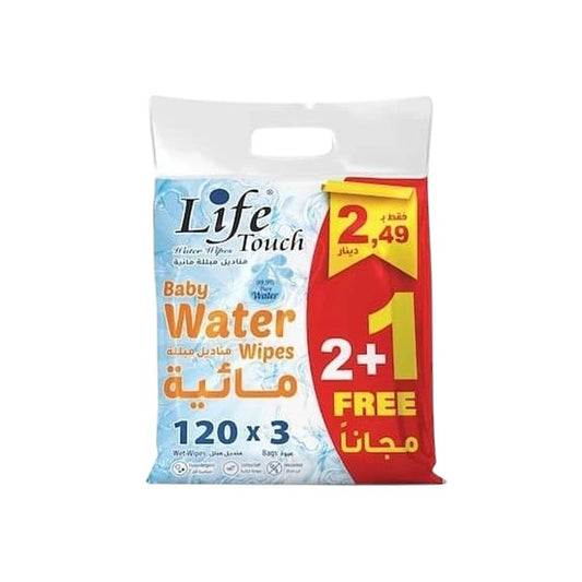 Life Touch Baby Water Wipes 120 X 3
