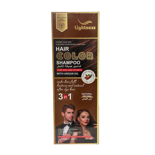Lightness Argan Oil Color Shampoo Natural Brown 500ml