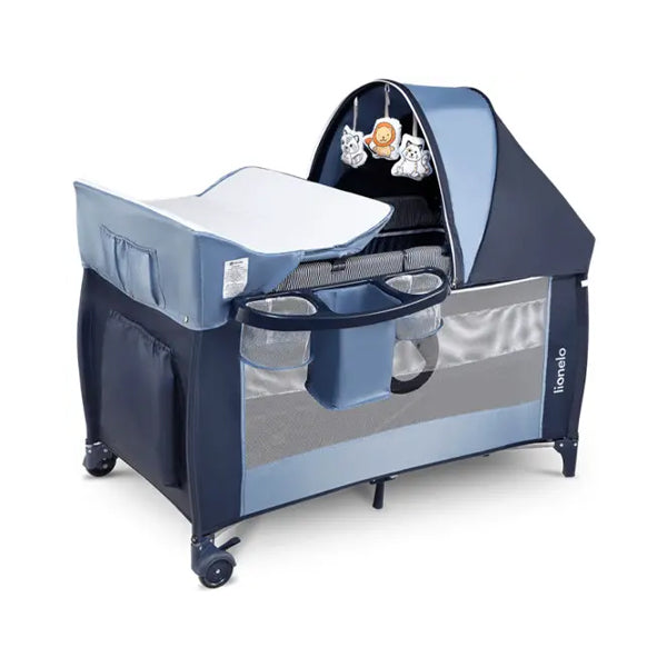 Lionelo Baby Crib Sven Blue Navy