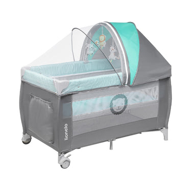 Lionelo Baby Crib Sven Turquoise / Grey