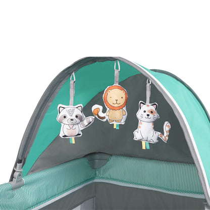 Lionelo Baby Crib Sven Turquoise / Grey