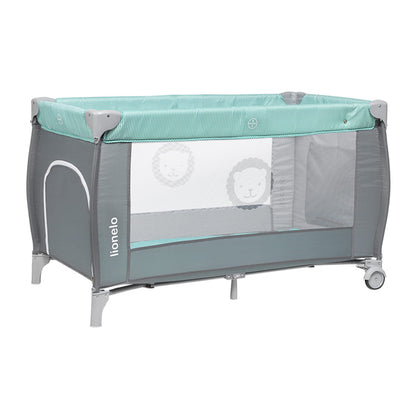 Lionelo Baby Crib Sven Turquoise / Grey