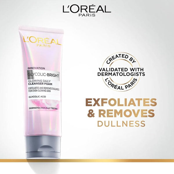 Loreal Paris Glycolic-bright Cleansing Foam 100ml