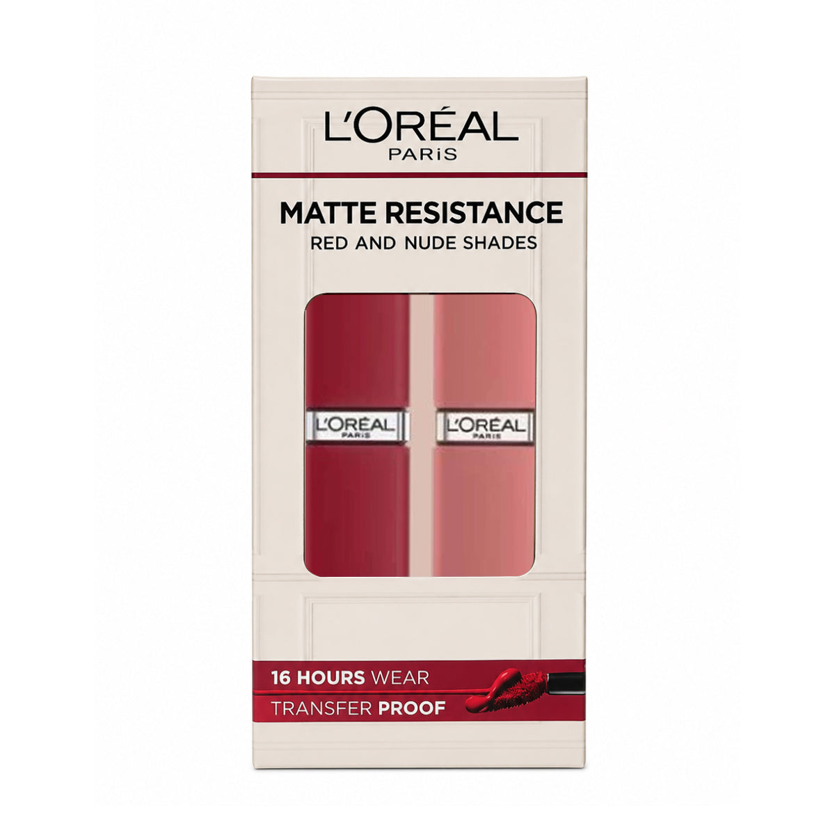 Loreal Paris Matte Resistance Liquid Lipstick Red And Nude Twin Pack Loreal Paris Matte Resistance Liquid Lipstick Red And Nude Twin Pack