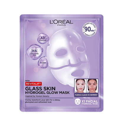 Loreal Paris Revitalift Filler Glass Skin Hydrogel Glow Mask Single Pack