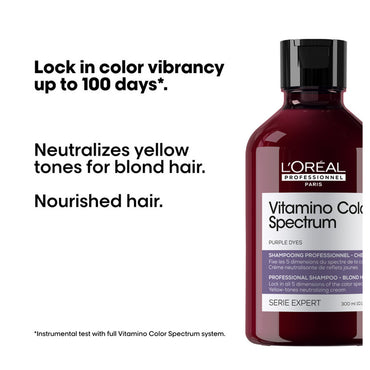 Loreal Professional Series Expert Vitamino Color Spectrum Purple Shampoo - For Blond Hair 300ml