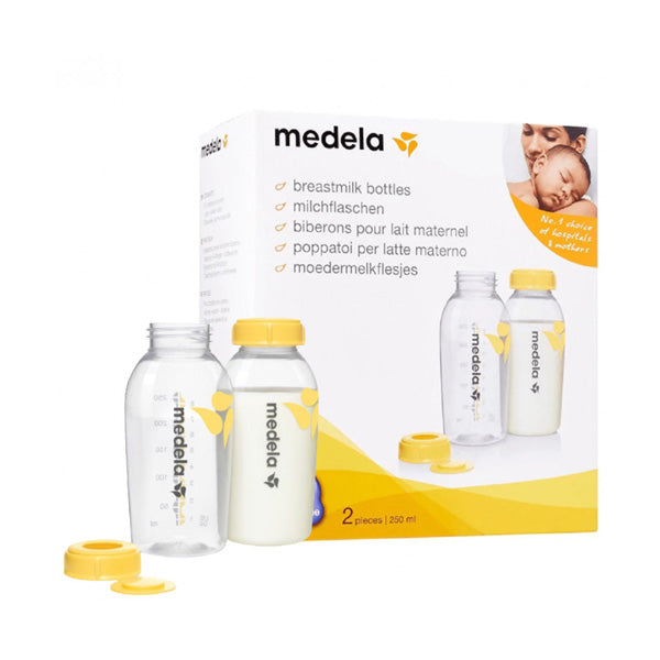 MEDELA BREASTMILK STORAGE BOTTLES 8OZ (250ML) X2