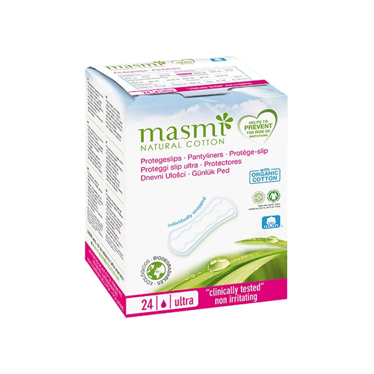 Masmi Ultrathin Pantyliners Organic Cotton 24 Pieces