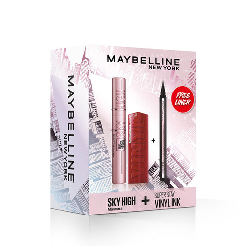 Maybelline Sky High Mascara + Super Stay Vinyl Ink Lipstick Offer