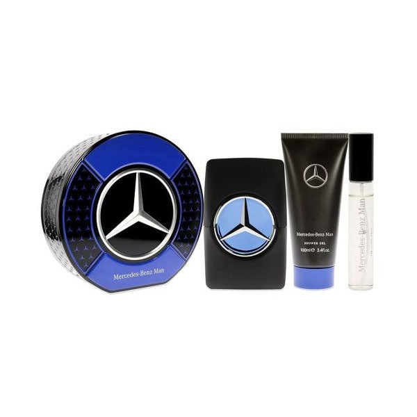 Mercedes-benz Man Edt 100ml + Edt 10ml + Shower Gel 100ml Gift Set For Men